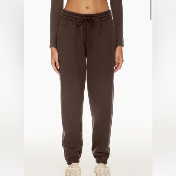 TNA Pants - Aritiza Boyfriend Cozy fleece sweats GD rich mocha brown